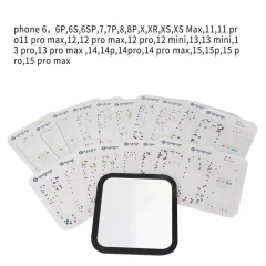 Tapete magnético gabarito de parafuso para iPhone 6 a 16 Pro Max