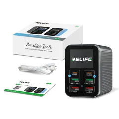 Carregador Rápido Inteligente de 6 Portas Relife Q4 72W Preto