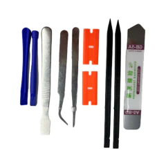 Kit Pinça e Espatulas Basico 10 em 1