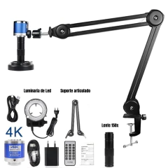 Microscopio Articulado com Câmera 4K Suporte 2