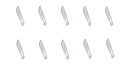 Lamina Bisturi N10 Surgiblade com 10 unidades Cellmaster