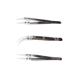 Kit Pinças 3 em 1 Antiestatica Ponta Em Ceramica Cellmaster