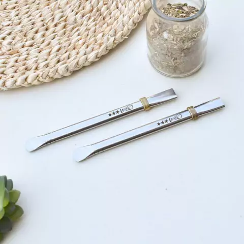 BOMBILLA ACERO PLANA. 3 ESTRELLAS