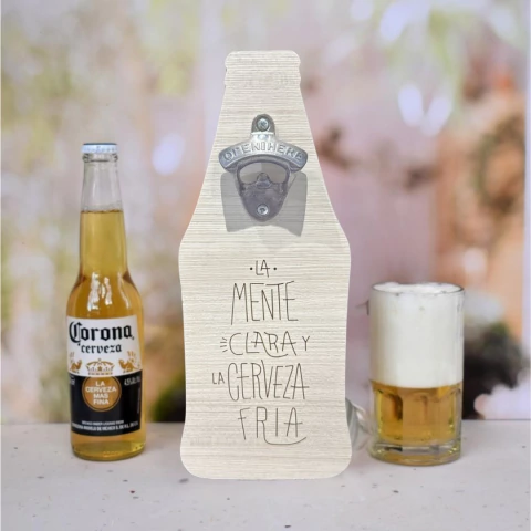 COLGANTE BOTELLA DESTAPADOR. CERVEZA FRIA