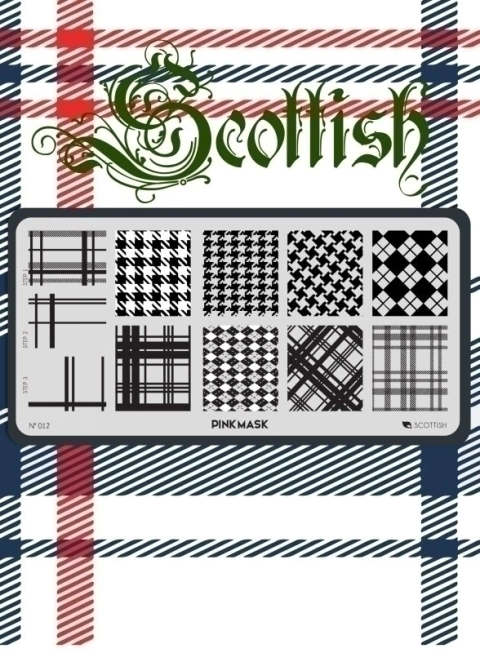 PINK MASK Placa de Stamping Scotish #12