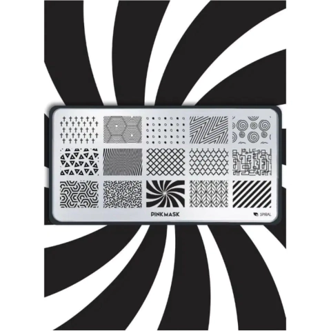 PINK MASK Placa de Stamping Spiral #03