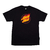 Camiseta Santa Cruz Flaming Dot Preta