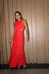Vestido Em Viscolinho Forrado com Abertura Lateral Cor Vermelho