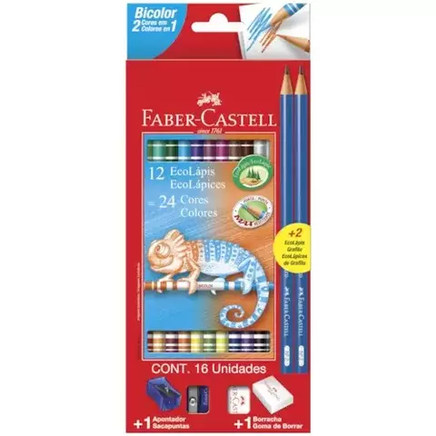 Lápis de cor faber castell kit escolar - comprar online