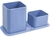 Porta canetas dello duplo caneta/clips azul claro