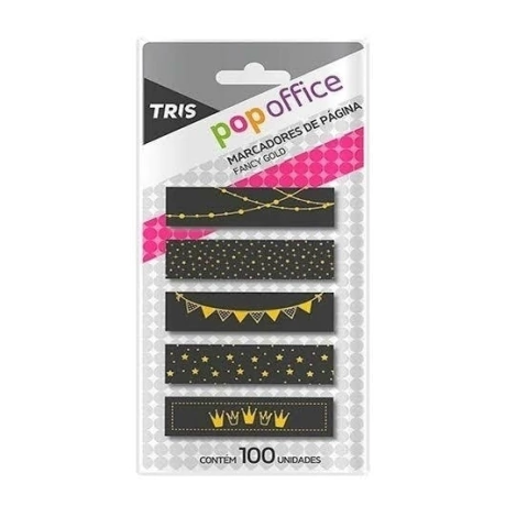 Marcadores de página tris pop office fancy gold 1