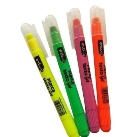Marca texto em gel onda cores variadas(unidade)
