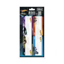 Etiquetas tilibra hotwheels c/8 etiquetas