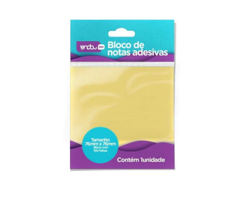 Bloco de notas adesivas onda c/100 folhas 76mm x 76mm