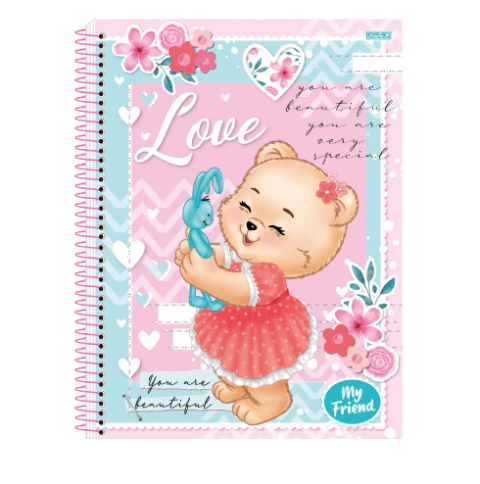 Caderno sd 1/4 my friend 160fls espiral