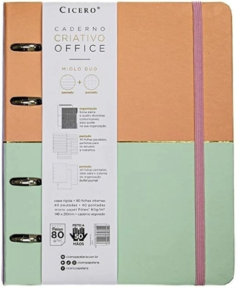 Caderno argolado cicero pastel block