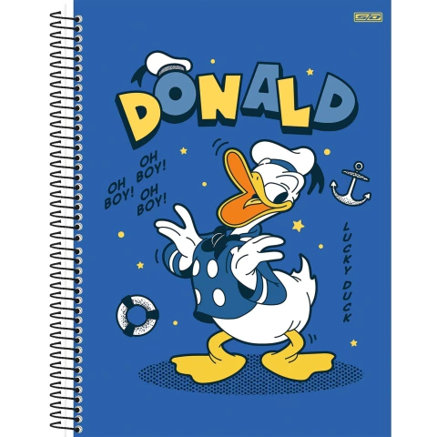 Caderno sd 1 matéria pato donald 80 fls