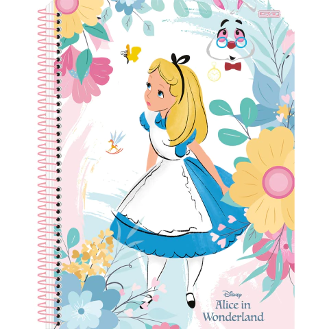 Caderno sd 1 matéria alice 80 fls