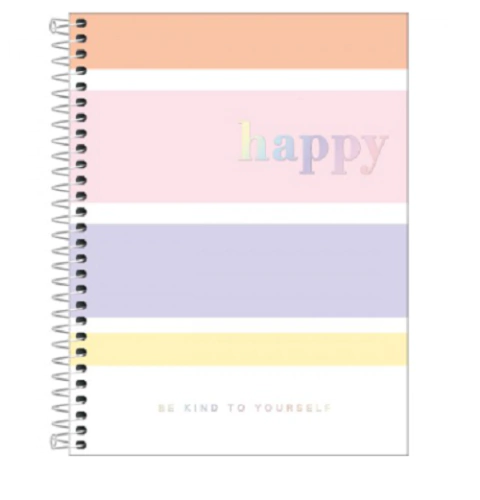 Caderno tilibra colegial happy colorido 1 matéria