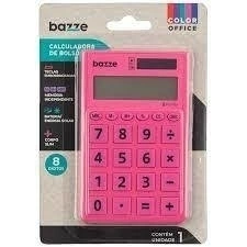 Calculadora de bolso bazze rosa