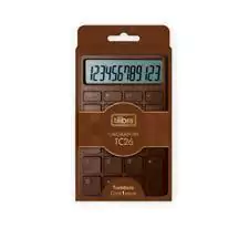 Calculadora de mesa tilibra tc26 chocolate