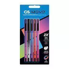 Kit caneta cis move c/5 cores