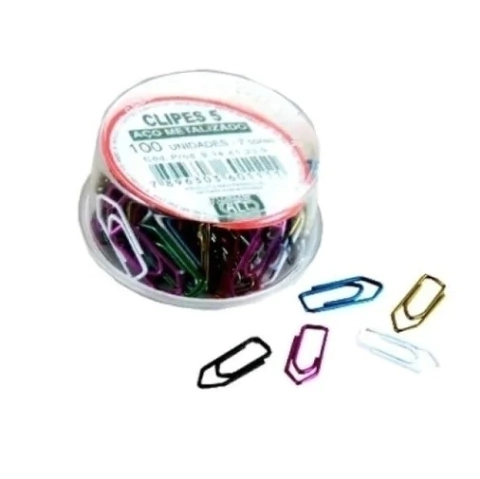 Clipe acc 5 aço epox colorido c/100 unidades