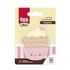 Bloco de notas autoadesivas tris holic cupcake c/50 folhas