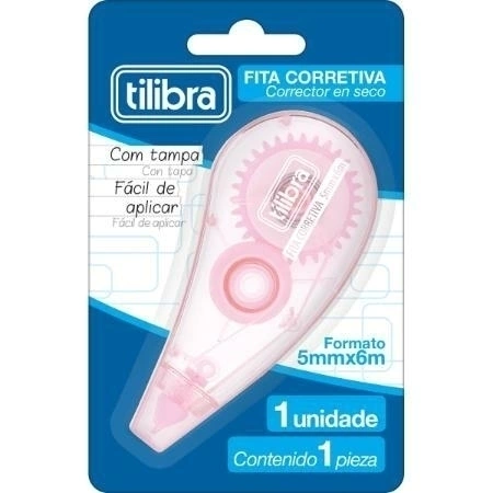 Fita corretiva tilibra rosa bistler 5mm x 6m