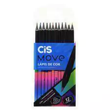 Lápis de cor cis move 12 cores
