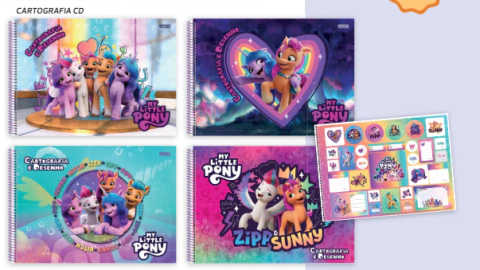 Caderno de desenho SD my litte pony c/60 folhas