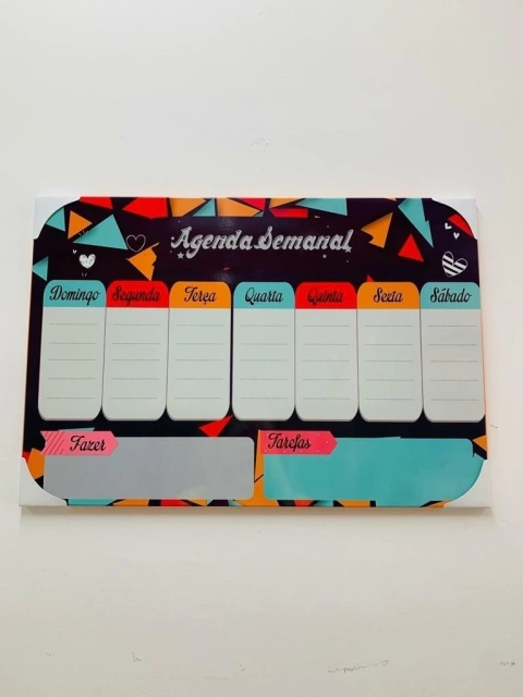 Lousa planner 40x60 metal c/ caneta