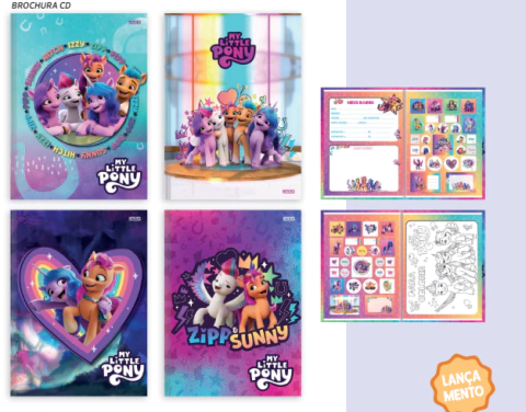 Caderno SD brochurão my litte pony c/80 folhas (unidade)