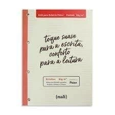 Refil para fichario nali pólen a4 pautado 80g