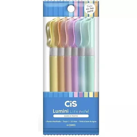KIT MARCA TEXTO CIS LITE PASTEL C 6 UNIDADES