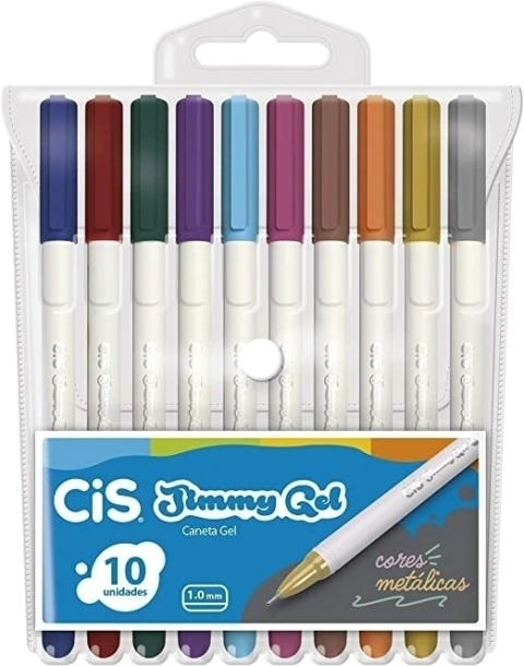 Caneta timmy cis gel metalicas kit com 10