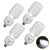 Conjunto de quatro lâmpadas fotográficas Cool Daylight 5500K, com formato espiral e base padrão.