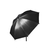 Sombrinha refletora profissional preta e prata de 108 cm, ideal para fotografia e estúdios.