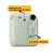 Parte traseira da câmera Instax Mini 12 instantânea verde mostrando o indicador de carregamento de filme e o contador de poses