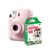Câmera Instantânea Instax Mini 12 Rosa Claro com Filme de 10 poses
