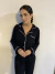 Pijama Americano longo em viscolycra - Preto