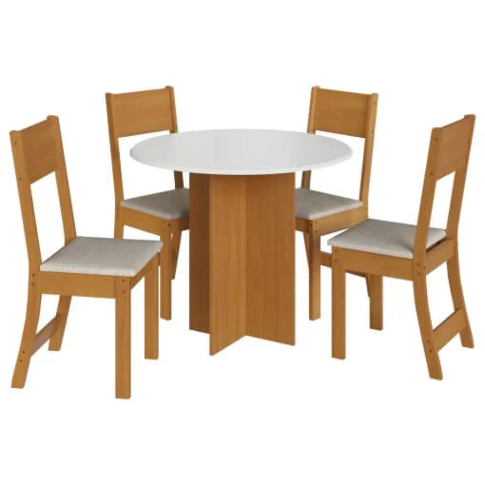 Mesa Alice Redonda 4 Cadeiras - Indekes