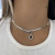 Choker Folheada Jade Rubi Prata CK137