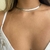 Choker Laminada Folheado Prata CK177