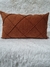 Capa Almofada Baguete Drapeada em Suede 01 peça - Terracota