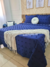Coordenado Pompom Casal Azul 08 peças na internet