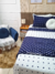 Coordenado King Petit Poá Azul 08 peças - loja online