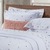 Cobre leito Flora Casal/Queen Micropercal 400 fios 3 pçs - Branco - comprar online