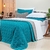 Cobre leito Italian Casal/Queen 400 fios Azul - 03 peças