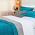 Cobre leito Italian Casal/Queen 400 fios Azul - 03 peças - Catarina Enxovais